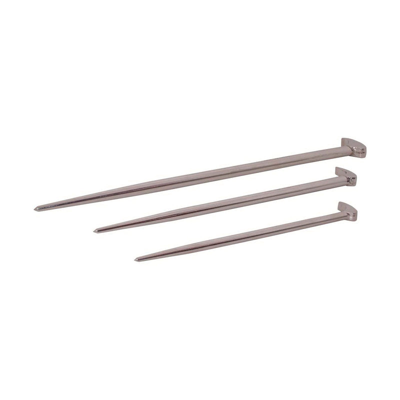 Gray 73923 - 3 PIECE ROLLING HEAD PRY BAR SET, NICKEL PLATED FINISH GRAY TOOLS 73923