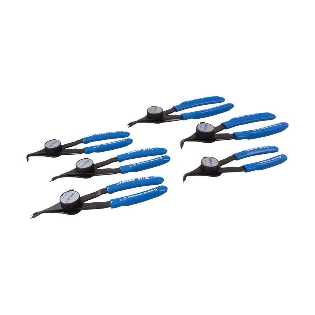 Gray 83306 - 6 Piece Convertible Retaining Ring Plier Set - Includes Plastic Case