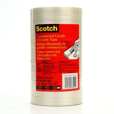 3M Scotch 897-18X55 - Filament Tape 897 Clear (0.70 Inch x 60.14 Yards) 7000123441 - eGrimesDirect