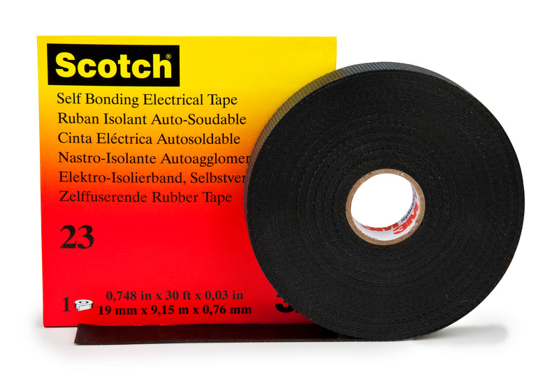 3M Scotch 23-1-1/2X30 - Rubber Splicing Tape 23 Black with Liner 30 mil (2 Inch x 30 ft) 7000138529 - eGrimesDirect