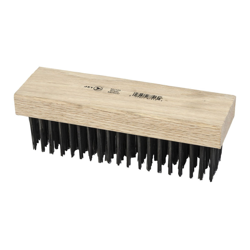 Jet 6SB - 6 Row Straight Back Carbon Steel Hand Wire Scratch Brush