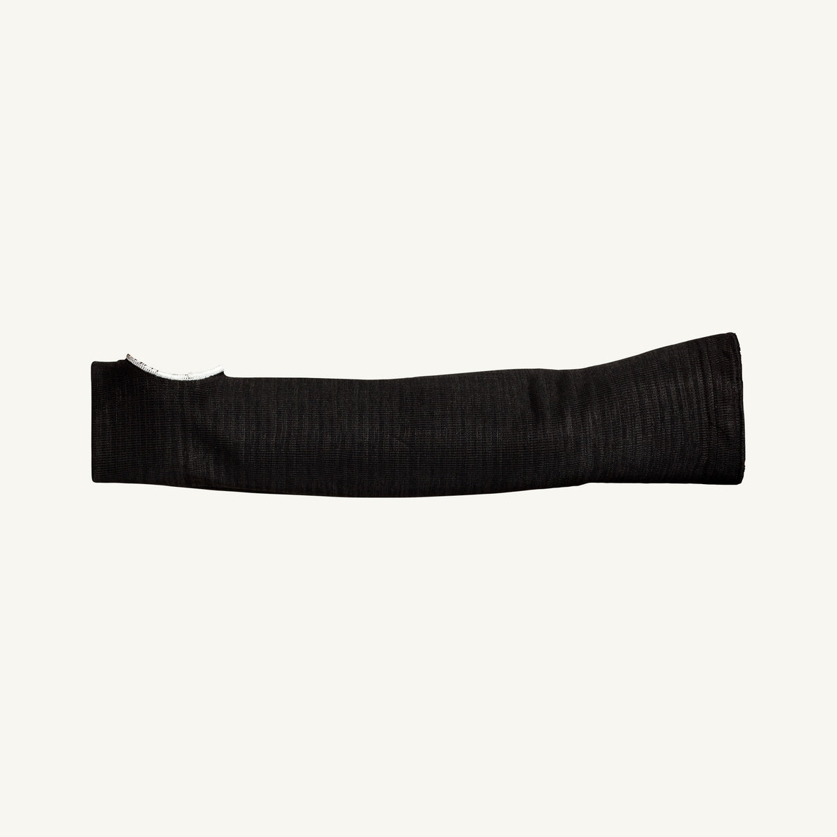 Tenactiv 18-inch black tubular knit safety glove with steel blend, thumbhole, elastic top, and palm detail by Superior Glove.