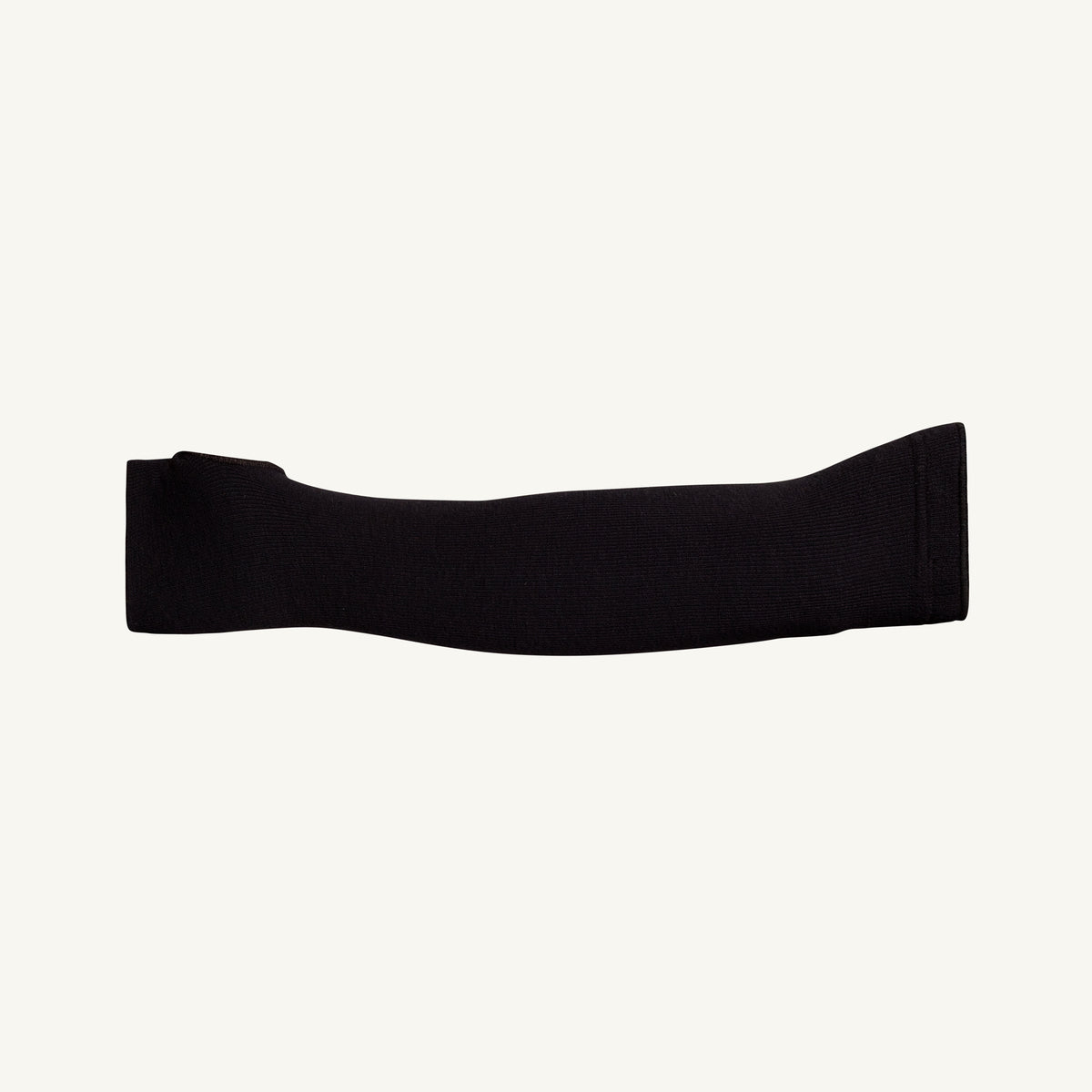 Black Superior Glove KPXW22TH Protex tubular knit double-layer 22-inch safety sleeves with thumb hole, designed for hand protection.