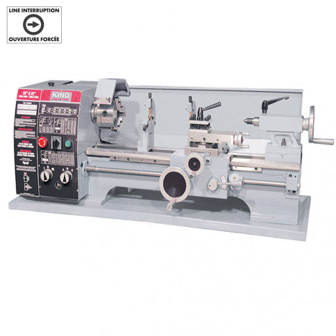 King Canada KC-1022ML - Lathe Metal 10 Inch X 22 Inch Belt Drive 1 Hp 110V - eGrimesDirect
