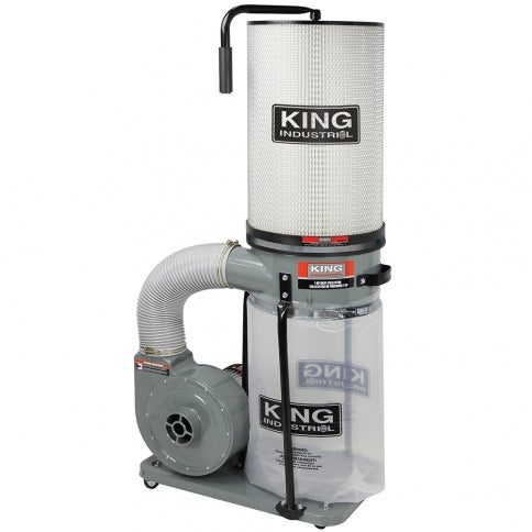 King Canada KC-2405C/KDCF-2400 - Dust Collector, 1 HP, 110V, 700 CFM w/Canister Filter King Canada KC-2405C/KDCF-2400 - eGrimesDirect