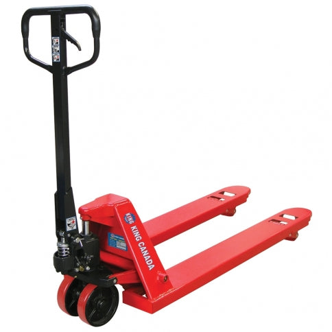 King Canada KC-2748NP - Pallet Truck 27 Inch X 48 Inch 5500 Lb.S Polyurethane Wheels - eGrimesDirect