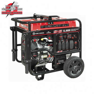 King Canada KCG-15000GE - Generator, Gasoline, V-Twin, Electric Start, 15,000W, w/wheel kit King Canada KCG-15000GE - eGrimesDirect