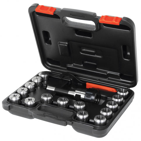 King Canada KCS-R8-15 - Collet Set 18 Piece R-8 Taper - eGrimesDirect