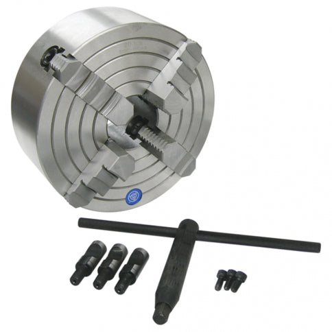 King Canada KLC-48-D1-4 - Chuck Lathe 8 Inch 4-Jaw D1-4 Camlock - eGrimesDirect