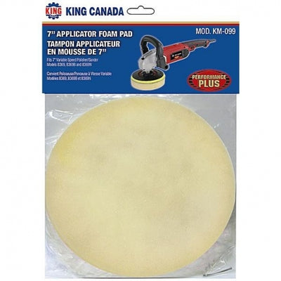 King Canada KM-099 - Buffs Applicator Foam Pad 7 Inch - eGrimesDirect