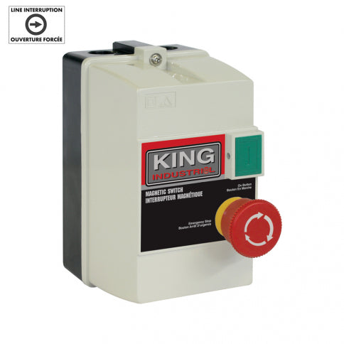King Canada KMAG-110-811 - Switch Magnetic 110V 8-11 Amp. With Padlock