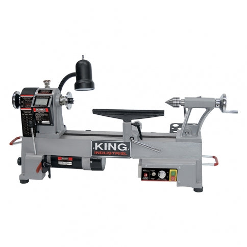 King Canada KWL-1218VS - Variable speed wood lathe with digital readout (12 inch x 18 inch) - eGrimesDirect