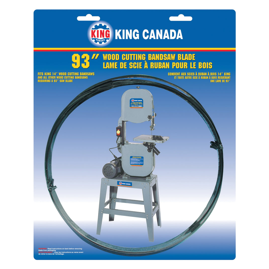 King Canada KBB-1436-10 - Bandsaw Blades Wood 93 X .025 X 3/16 X 10T