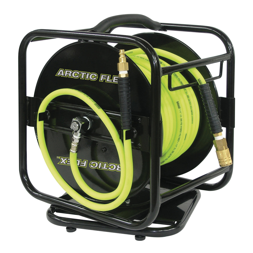 King Canada K-10014FRL - Industrial Manual Air Hose Reel (1/4 Inch x 100 ft)