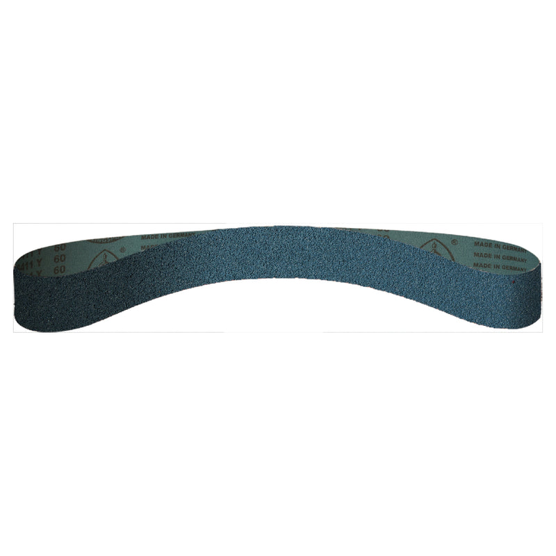 Klingspor 329243 - 3/4 Inch x 18 Inch Sanding Belt 120 Grit CS411Y Zirconia Alumina Y Polyester Backing Wet/Dry Closed Coat