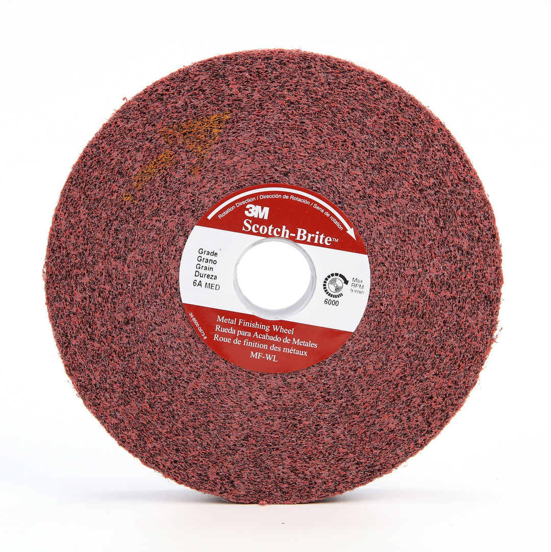 Scotch-Brite Metal Finishing Wheel; official representative family image. Dimensions, density and grade vary by SKU.