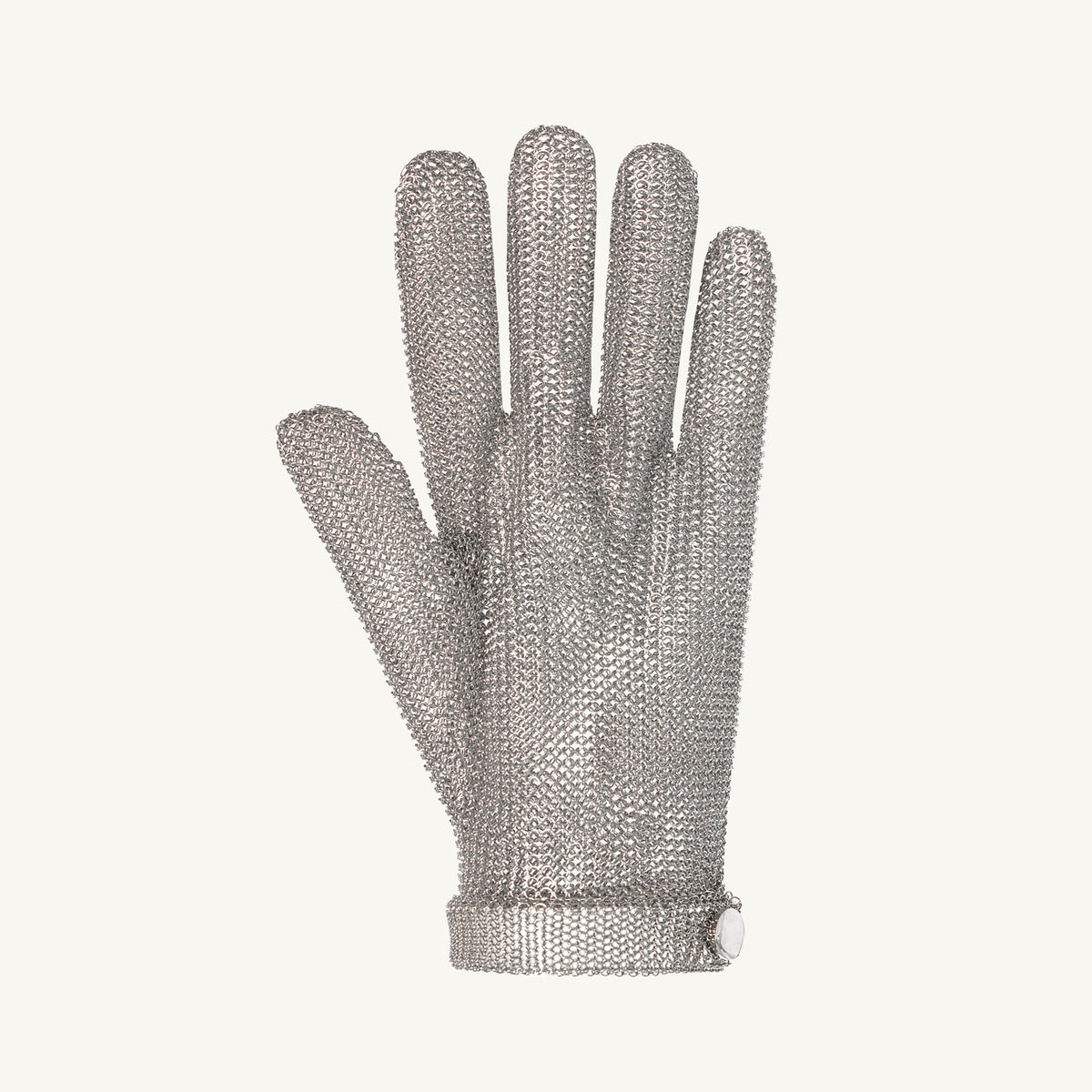 Superior Glove MMG-2XL stainless steel mesh butchers glove with reversible plastic strap and replacement rubber strap, ANSI A9 rated.