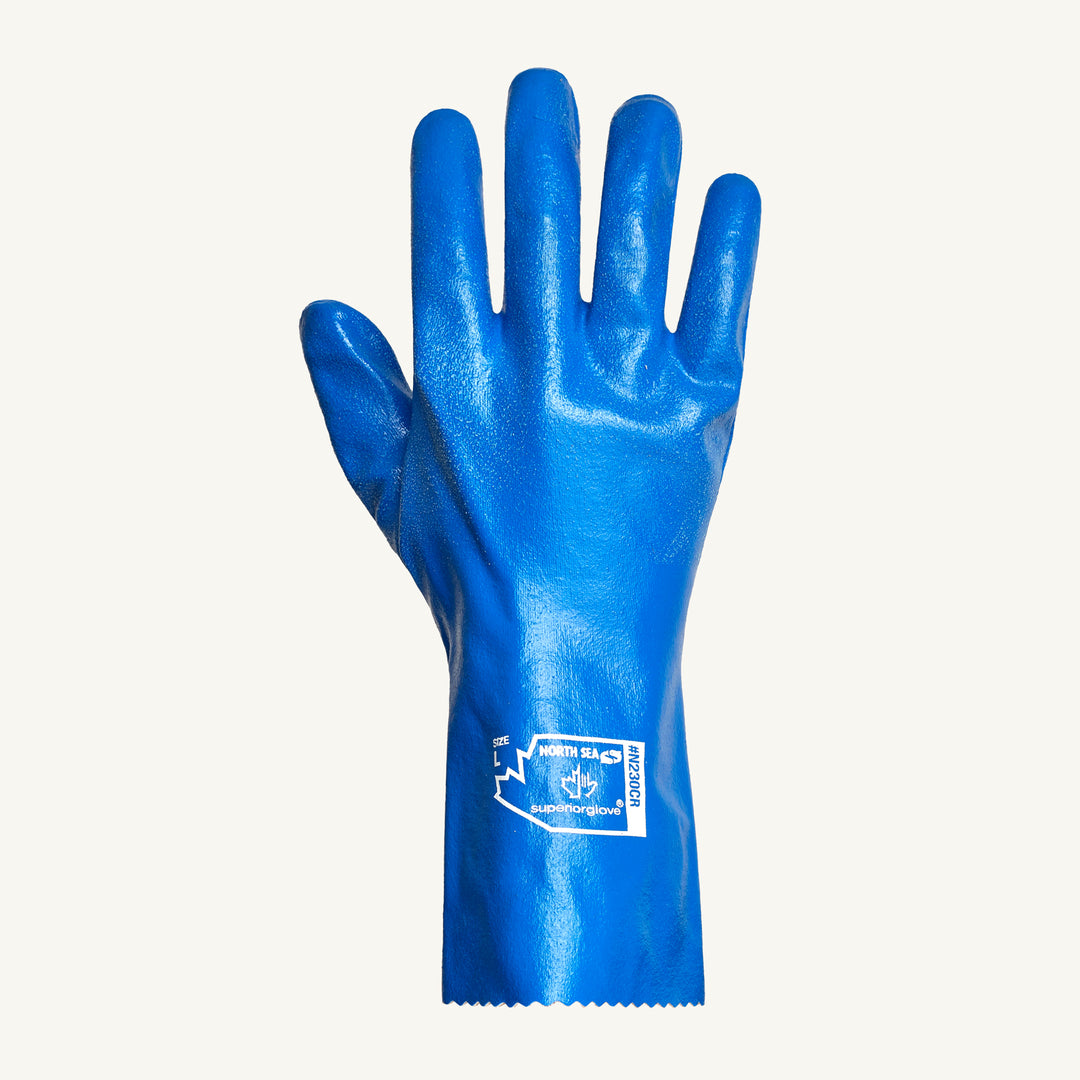 Superior Glove N230CR XXL North Sea nitrile coated glove with 12-inch cold and oil-resistant design and excellent wet grip.