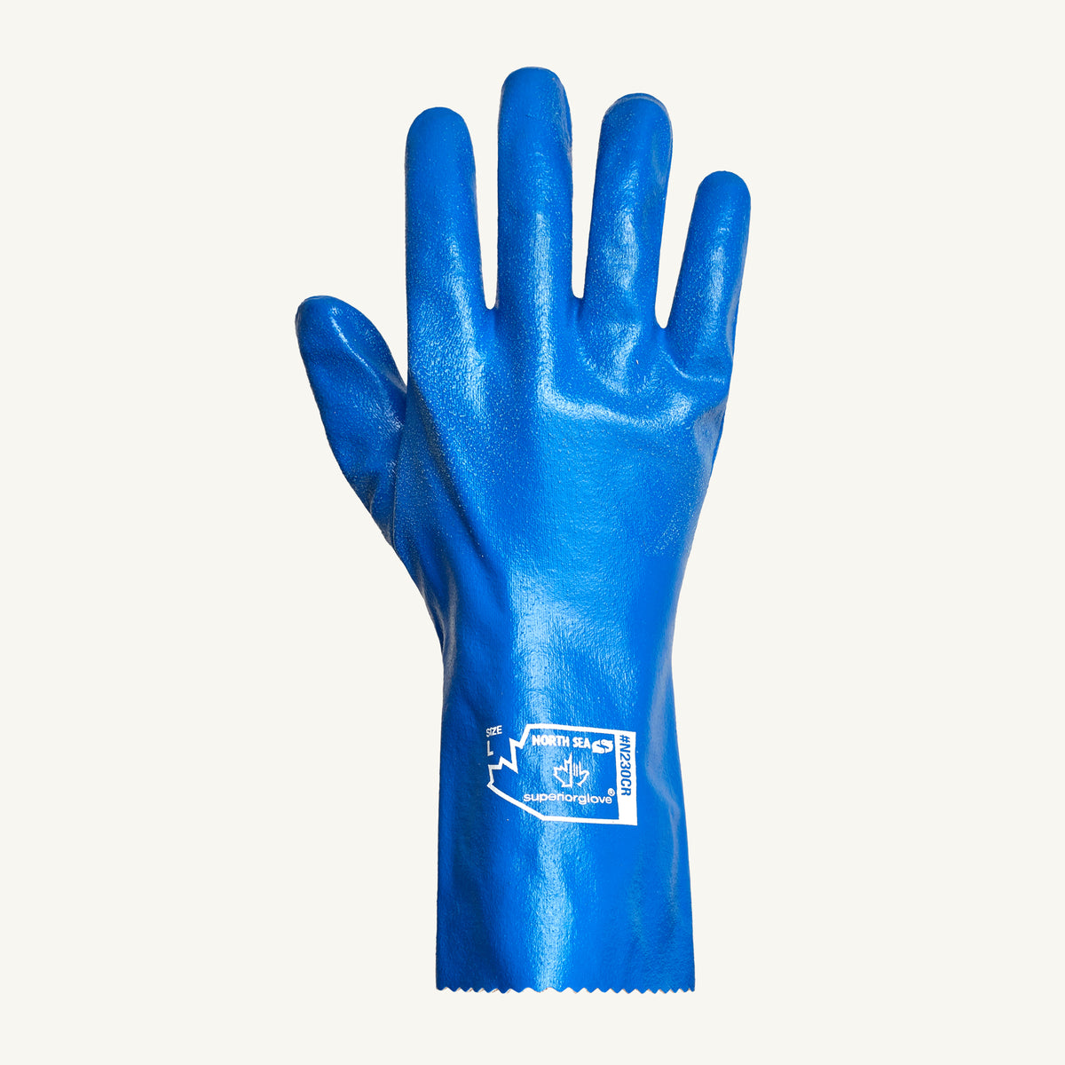 Superior Glove N230CR XXL North Sea nitrile coated glove with 12-inch cold and oil-resistant design and excellent wet grip.
