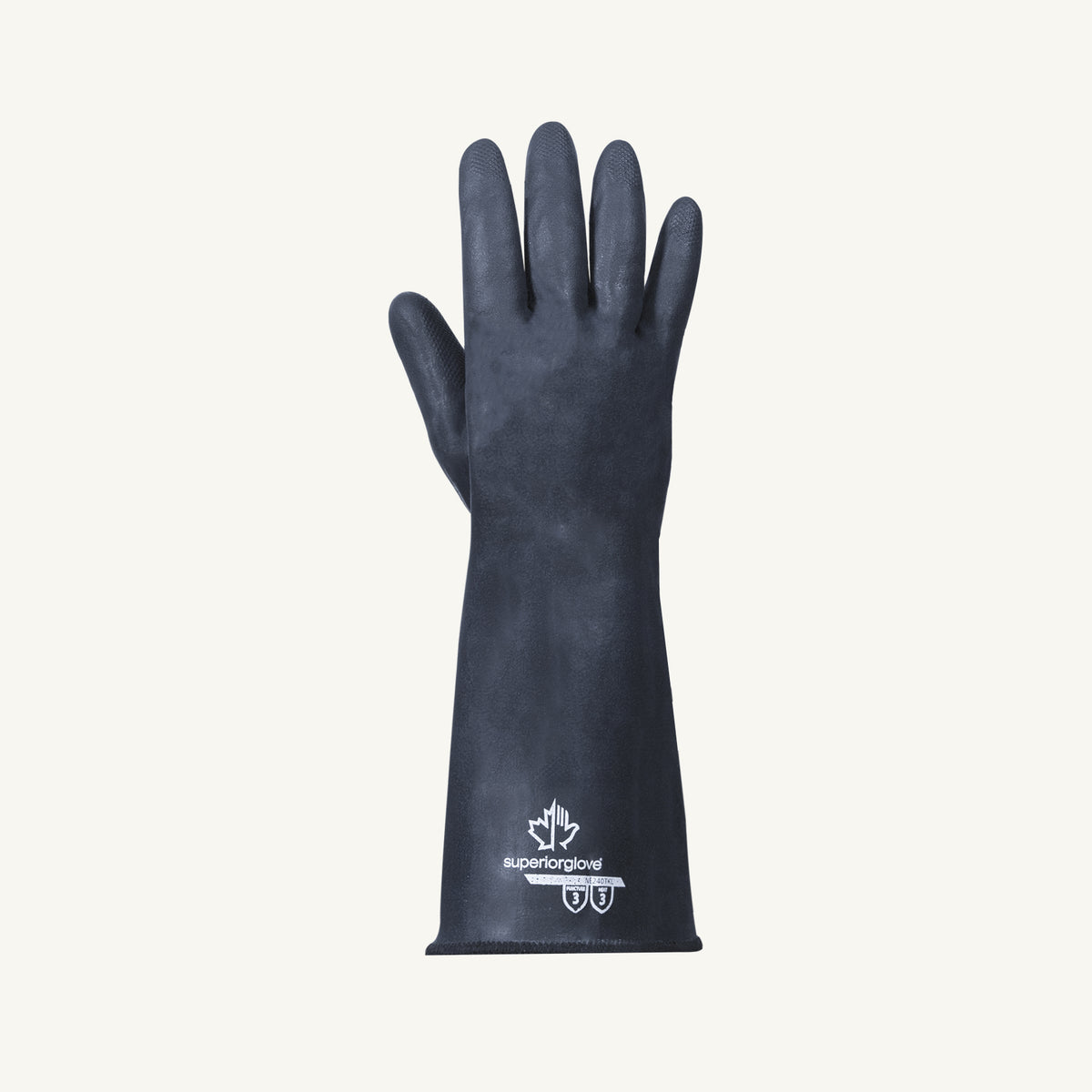 Superior Glove Chemstop neoprene heavy-duty fryer’s glove with terry knit lining, 16-inch protective cooking glove for industrial use