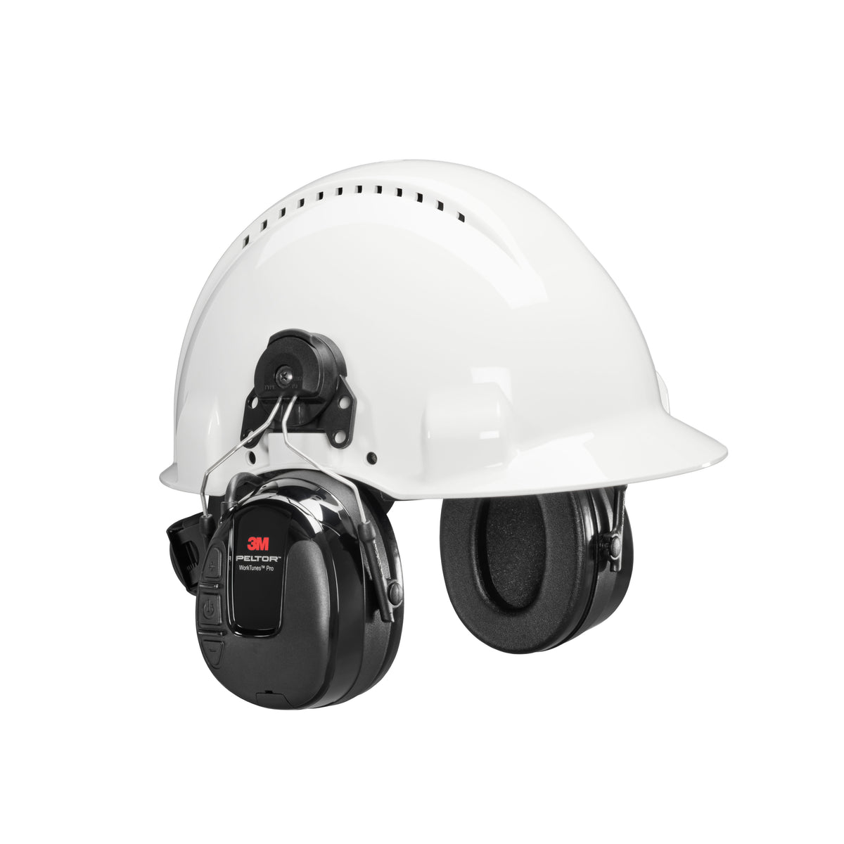 3M™ PELTOR™ WorkTunes™ Pro AM/FM Radio Headset, Black, Hard Hat Attached