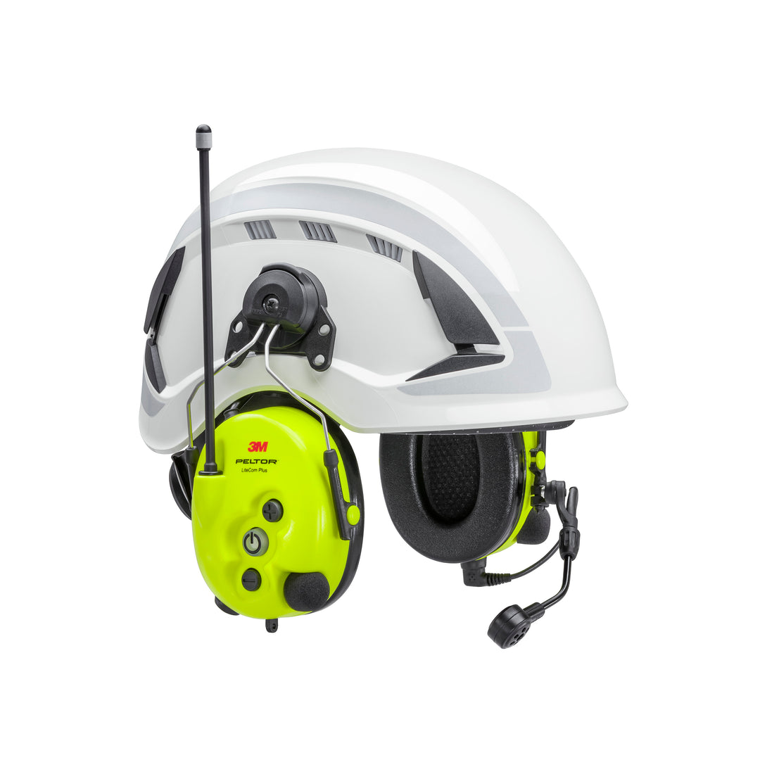 3M™ PELTOR™ LiteCom Plus Headset MT73H7P3E4610NA, Hard Hat Attached, 5 ea/Case