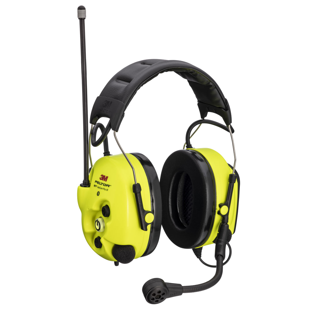 3M™ PELTOR™ WS™ LiteCom Pro III MT34H7A4D10NA GY, Headband, Bright Yellow, Flexible Boom Mic, NA Version, 5 ea/Case