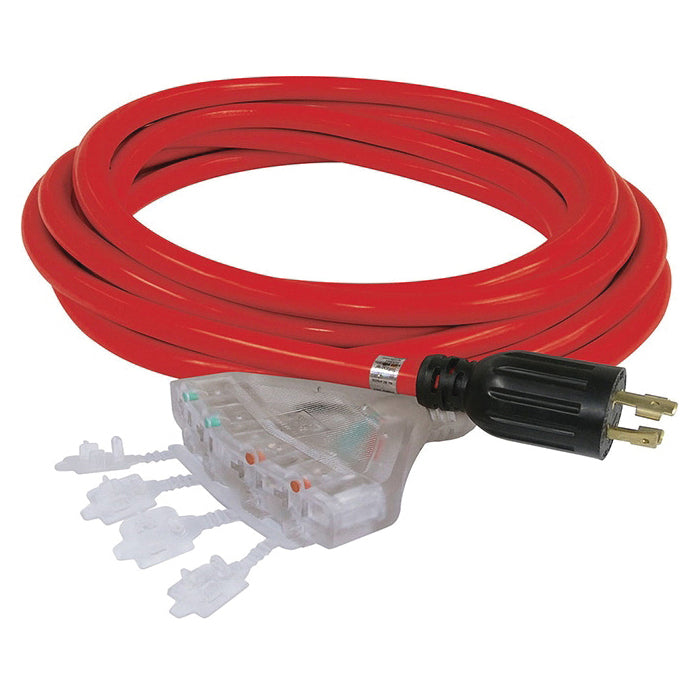 King Canada K-L1430-25-4T - Extension Cord Generator 25 Ft. Lighted End