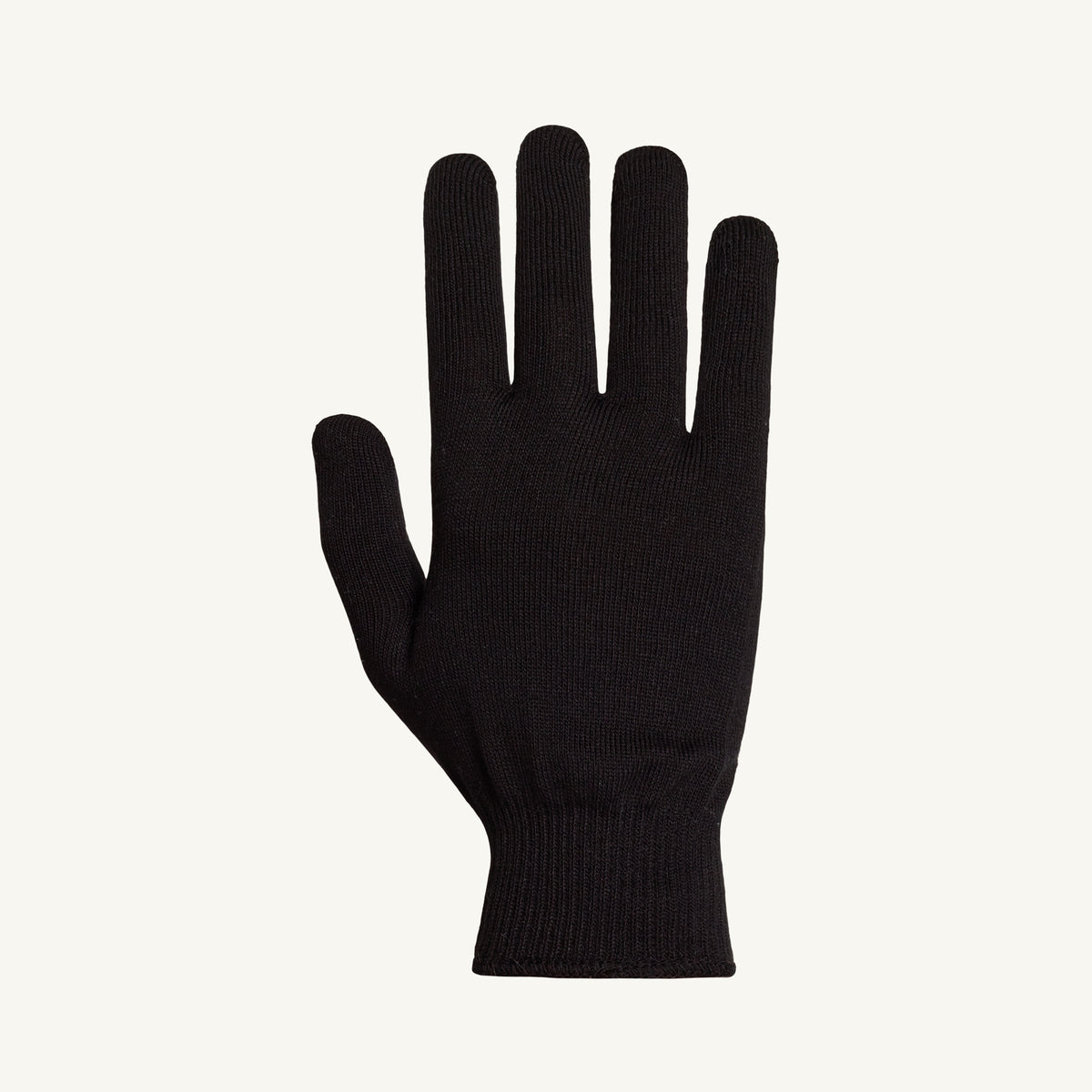 Black Sure Knit 13-gauge flame-resistant and anti-static gloves from Superior Glove, featuring Protex protection and string knit design.