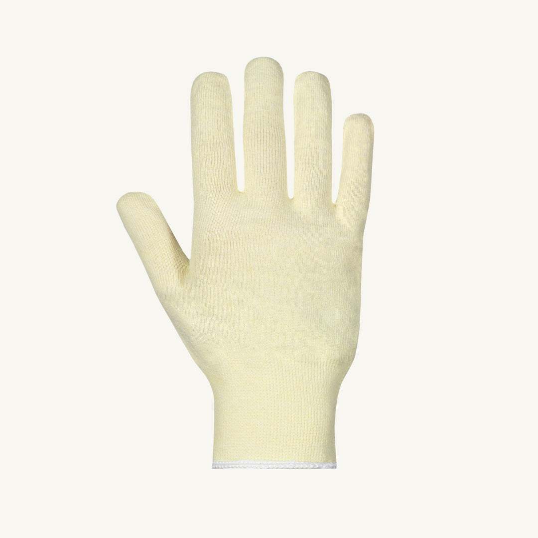 Superior Glove Dexterity S18KG-5 ultra-fine 18ga knit Kevlar glove with ANSI A2 cut resistance, shown in close-up.