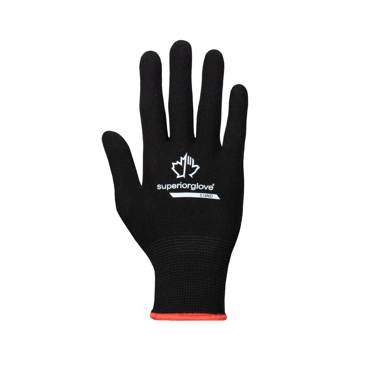 Superior Glove S18ND-6 dexterity nylon work glove with PVC dot palm and 18-gauge string knit for enhanced grip and flexibility.