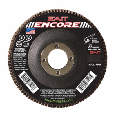 Sait Encore 71251 - 6 Inch X 7/8 Inch Type 29 120 Grit Encore Z Zirconia Alumina Flap Disc