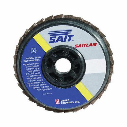 Sait Saitlam 73080 - 4 Inch X 5/8 Inch Type 27 80 Grit Lam 3Ax Aluminum Oxide Flap Disc - eGrimesDirect