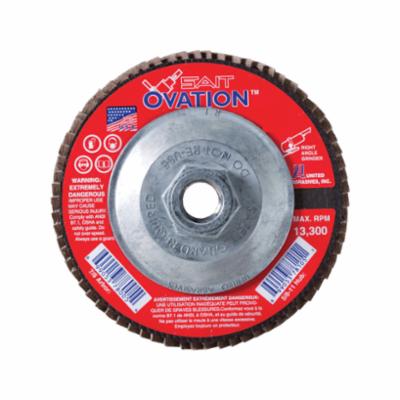 Sait Ovation 78131 - 5 Inch X 5/8 Inch - 11 Type 27 120 Grit Ovation Z Zirconia Alumina Flap Disc