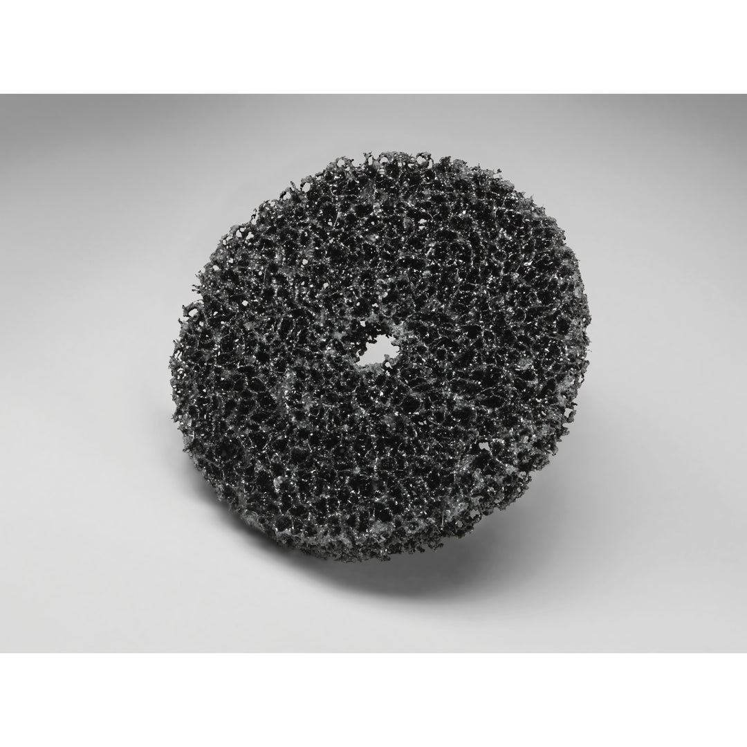 3M Scotch-Brite SB69413 non-woven abrasive discs with clean and strip xtra coarse surface, 4x1/2 inch size for surface preparation.