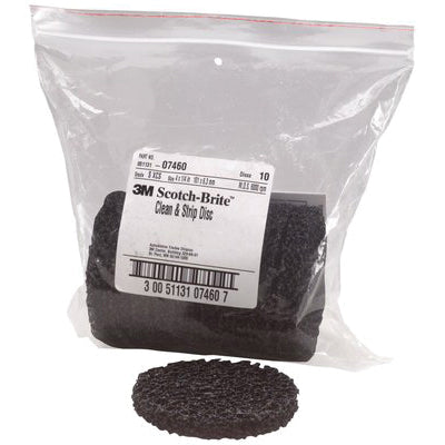 3M Scotch-Brite SB07460 clean and strip disc, 4-inch x 1/4-inch, abrasive disc for surface preparation and stripping tasks