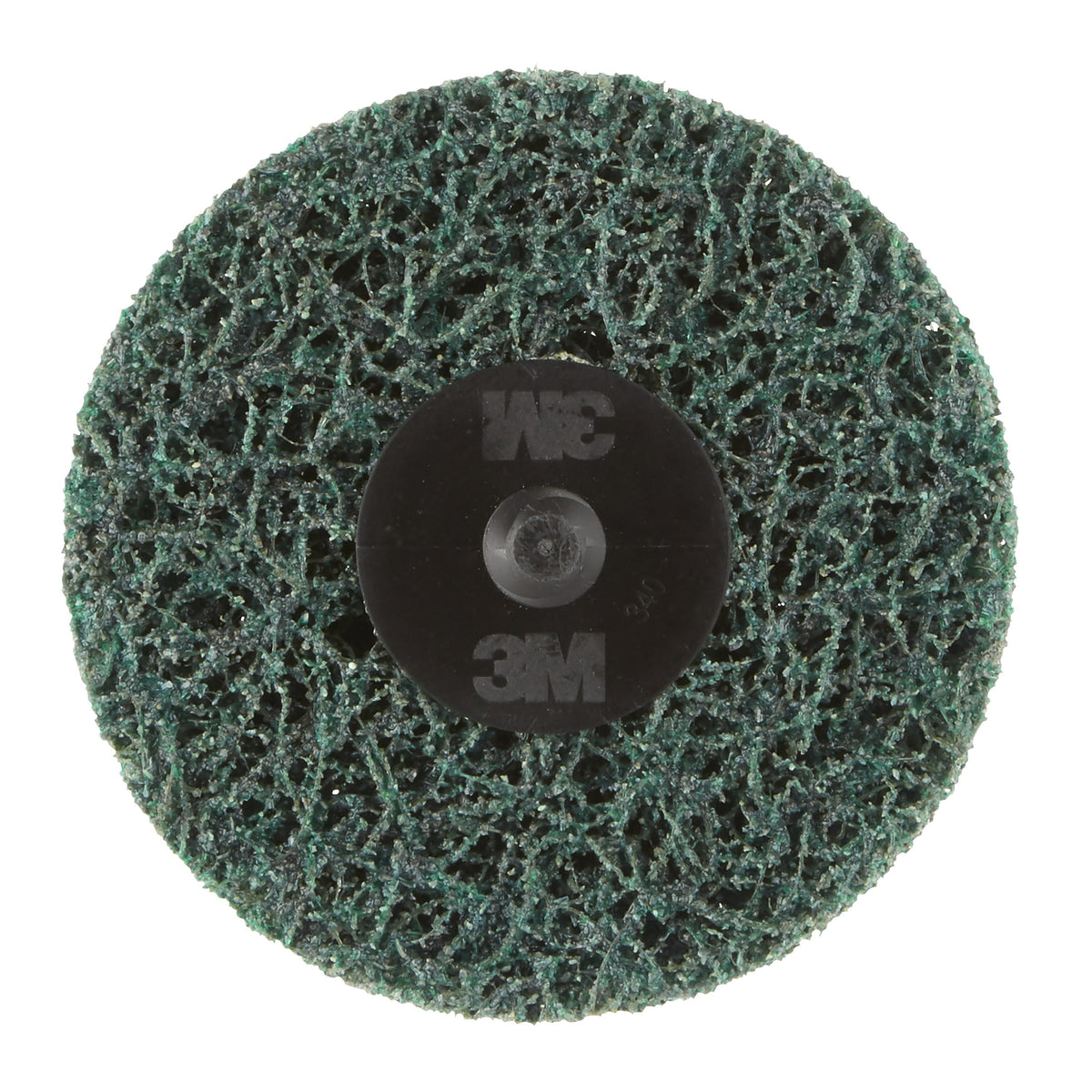 3M Scotch-Brite XC-DR Roloc Clean and Strip XT Pro extra coarse abrasive disc, 3-inch diameter, for heavy-duty grinding and stripping.