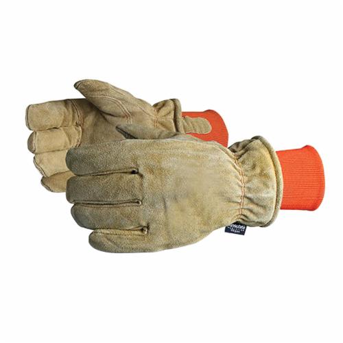 Superior Glove 678AFTLK freezer gloves with split leather, C200 Thinsulate lining, knit wrist, ideal for cold storage tasks.