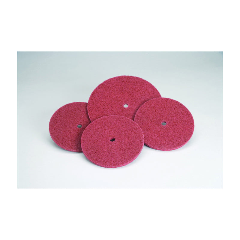 3M STA-850708 - Non-Woven Discs Buff & Blend A Very Fine Red 6 Inch Diameter x 1/2 Inch Hole 7000046748