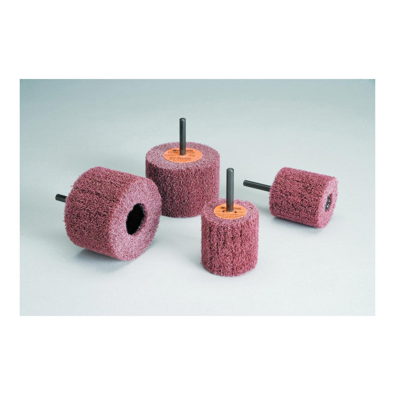 3M STA-875501 - Standard Abrasives Buff and Blend GP Mounted Flap Brush 875501, 3 in x 2 in x 1/4 in A MED, 5 per inner 50 per case 3M STA-875501 7000122218 - eGrimesDirect