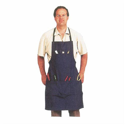 Superior Glove ADBP3828 - Apron Blue Denim Bib Style 3 Pockets 36 X 28 - eGrimesDirect