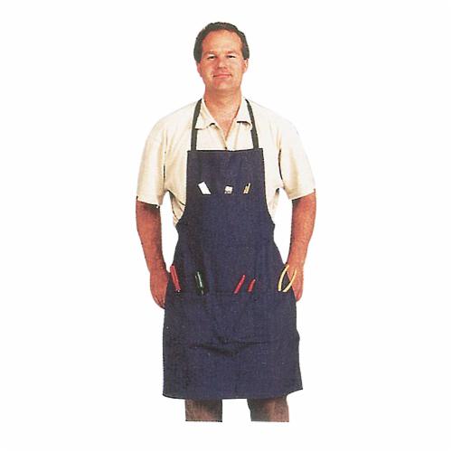 Superior Glove ADBP3828 - Apron Blue Denim Bib Style 3 Pockets 36 X 28