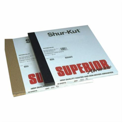 SHUR-KUT WPS 9 X 11 120 SC - 9 Inch x 11 Inch Silicon Carbide Paper Sheet 120 Grit - eGrimesDirect