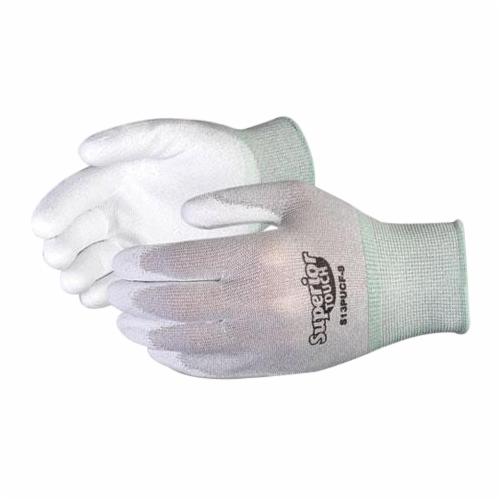 Superior Glove Cleanroom CS13PUCF-6 - Cleanroom Processed String Anti-Static Nylon Glove Polyurethane Palm