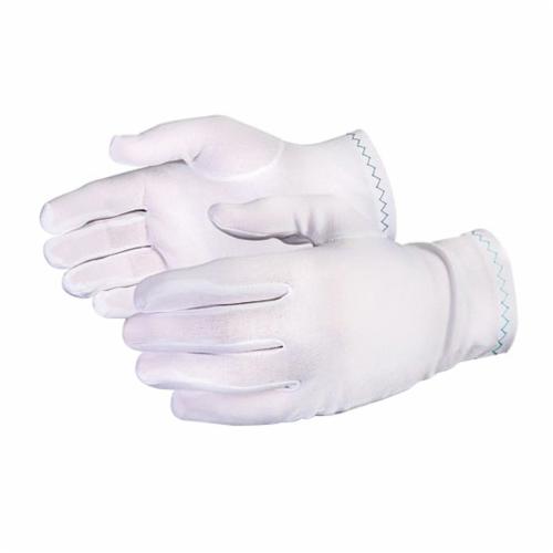 Superior Glove MLNFCRL-10 clean room processed nylon painters and inspectors reusable gloves, size 10, with textured fingertips