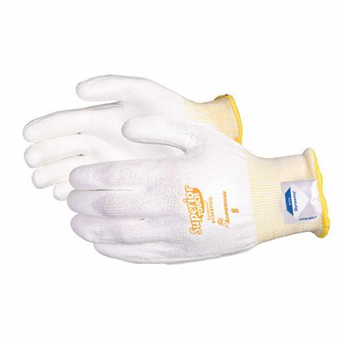 Superior Glove Cleanroom CS13SXPU-8 - Cleanroom Processed White Dyneema Glove. Polyurethane Palm