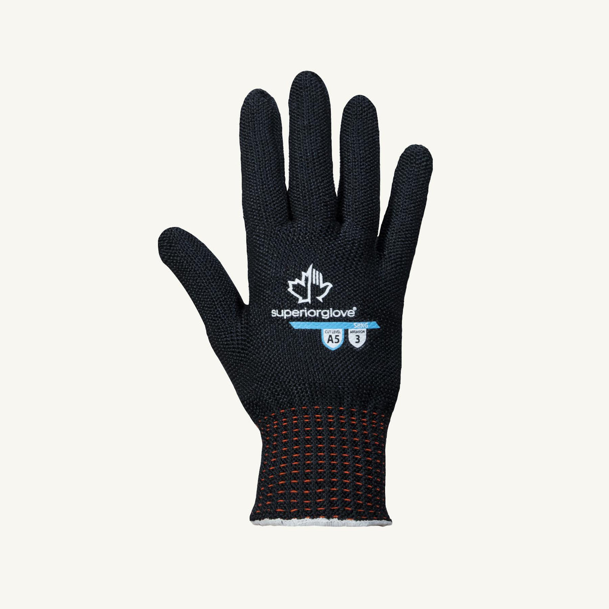Black Superior Glove Contender SBKG XXL heavyweight Kevlar reusable gloves, durable and protective for industrial work.