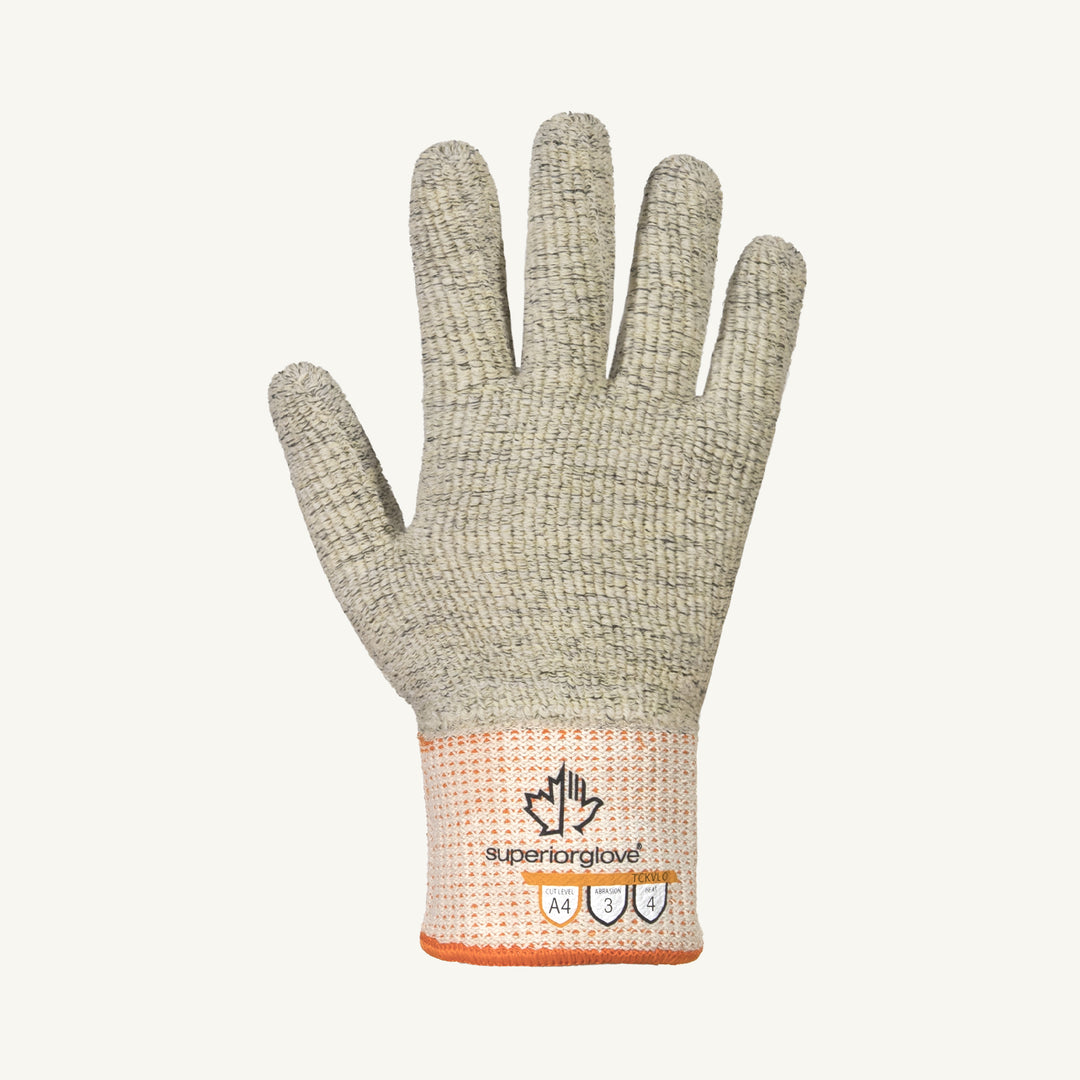Superior Glove TCKVLO XXL Contender blended Terry knit Kevlar and cotton work glove with loops for A4 cut resistance.