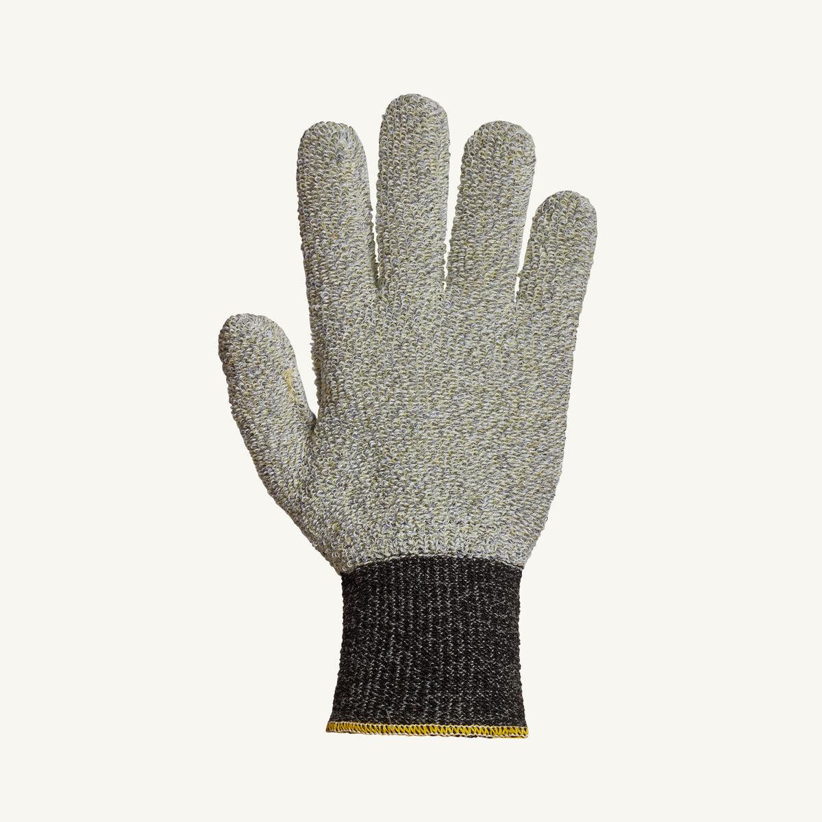Superior Glove Contender glove with terry knit blend of Kevlar, nylon, and steel fibers, designed for cut and heat resistance.