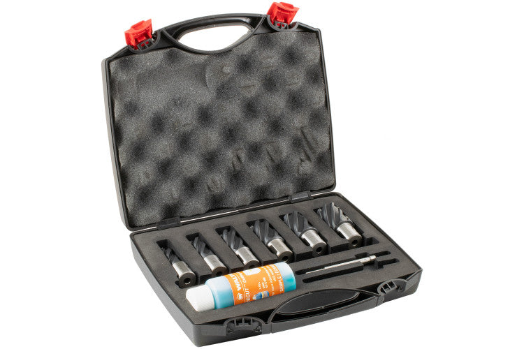 Walter 05B991 ICECUT Weldon shank annular cutter kit in carrying case